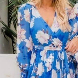 Maxi Dress: My Dearest Darling Blue Floral